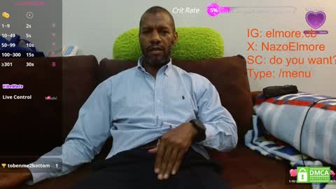 My name is Elmore. Please say hello I like to chat with you. If you have requests or dirty talk please use tip online show from December 13, 3:49 am