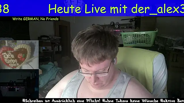 der alex38 online show from March 20, 8:08 pm