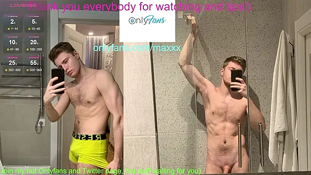 Maxhornyblondieman online show from February 22, 7:26 pm